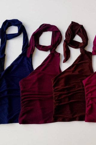 TOP TUL UN HOMBRO CON LAZO - Art.07