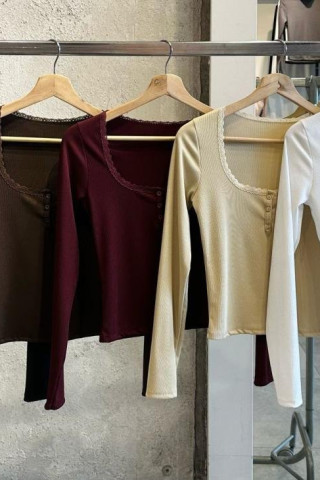 REMERA ML CON BOTON Y PUNTILLA - Art.103