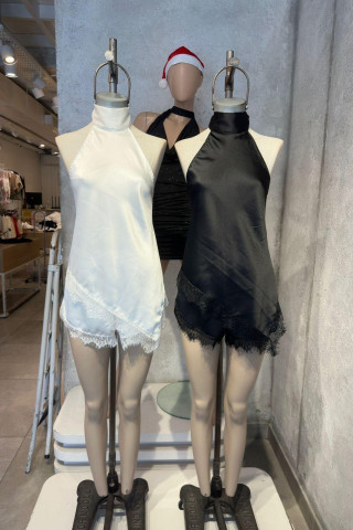 TOP SATEN PLANO CON PICO Y PUNTILLA - Art.1036