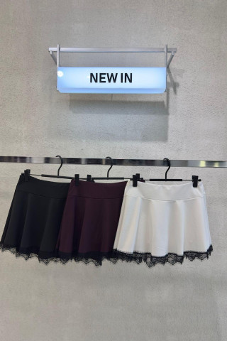 POLLERA MICROFIBRA CON SHORT Y PUNTILLA - Art.548