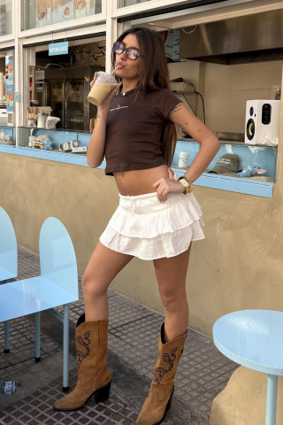 SKORT CON VOLADOS - Art.508A